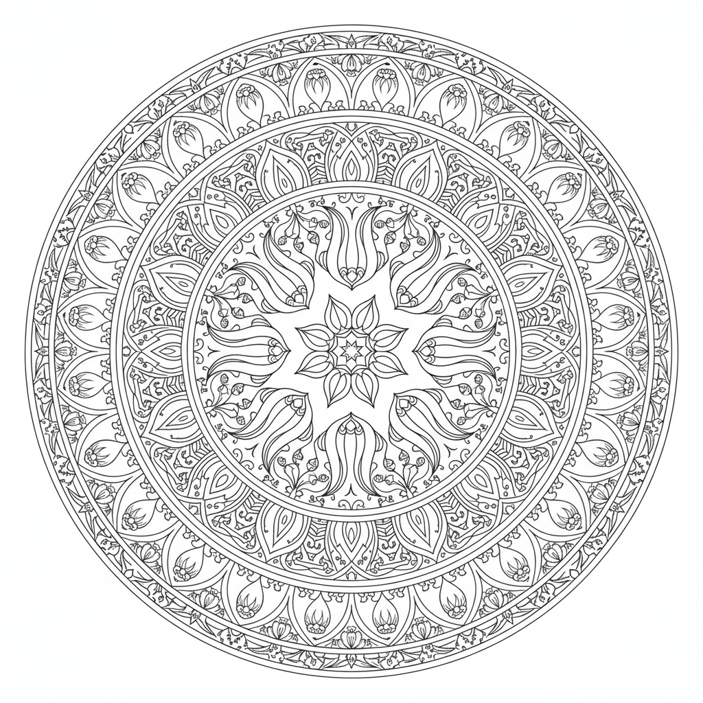 Mandala Tulipano Ottomano - Difficile