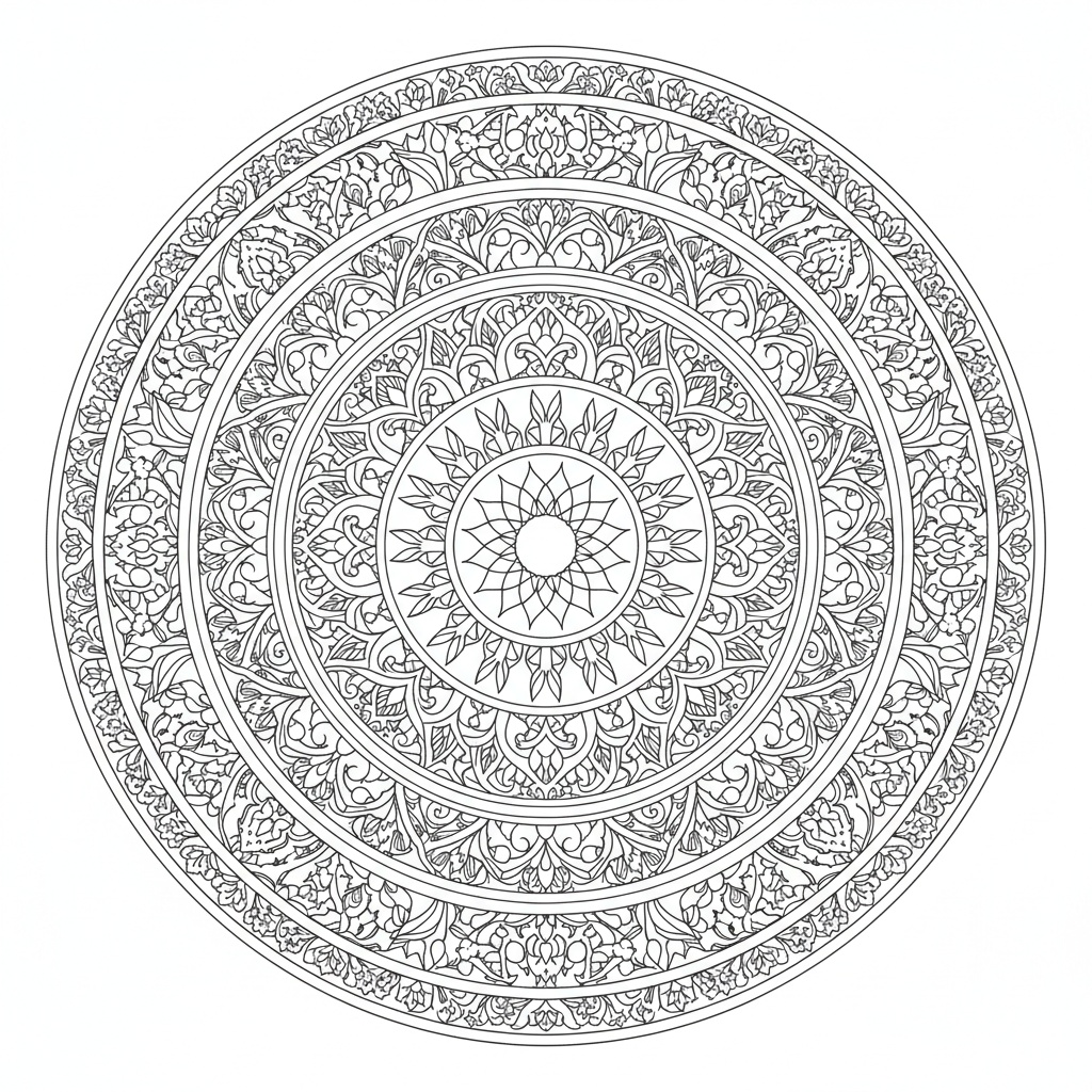 Mandala Tappeto Persiano - Difficile