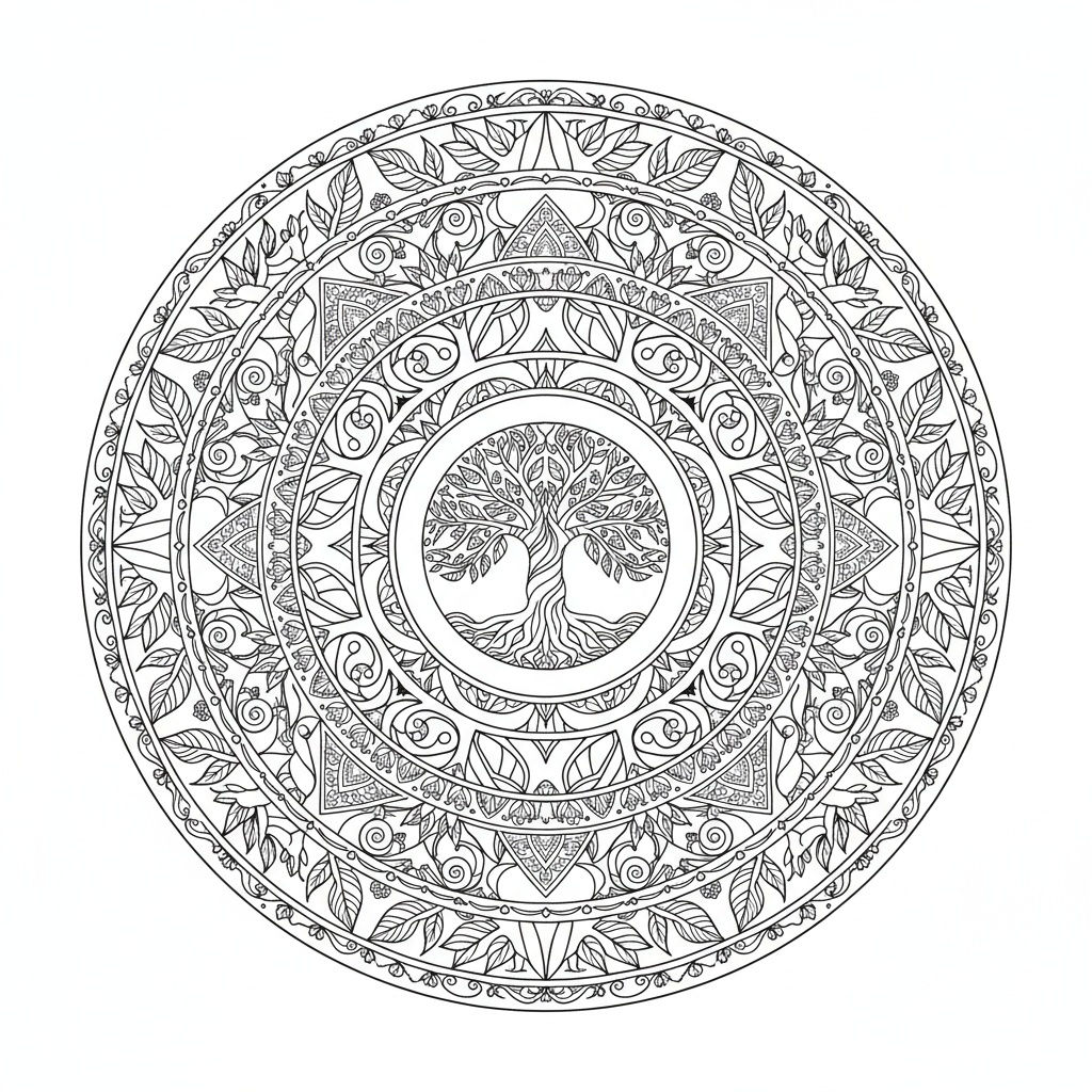 Mandala Albero della Vita - Difficile