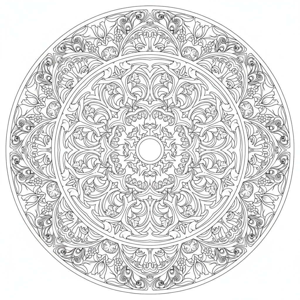 Mandala Art Nouveau - Medio