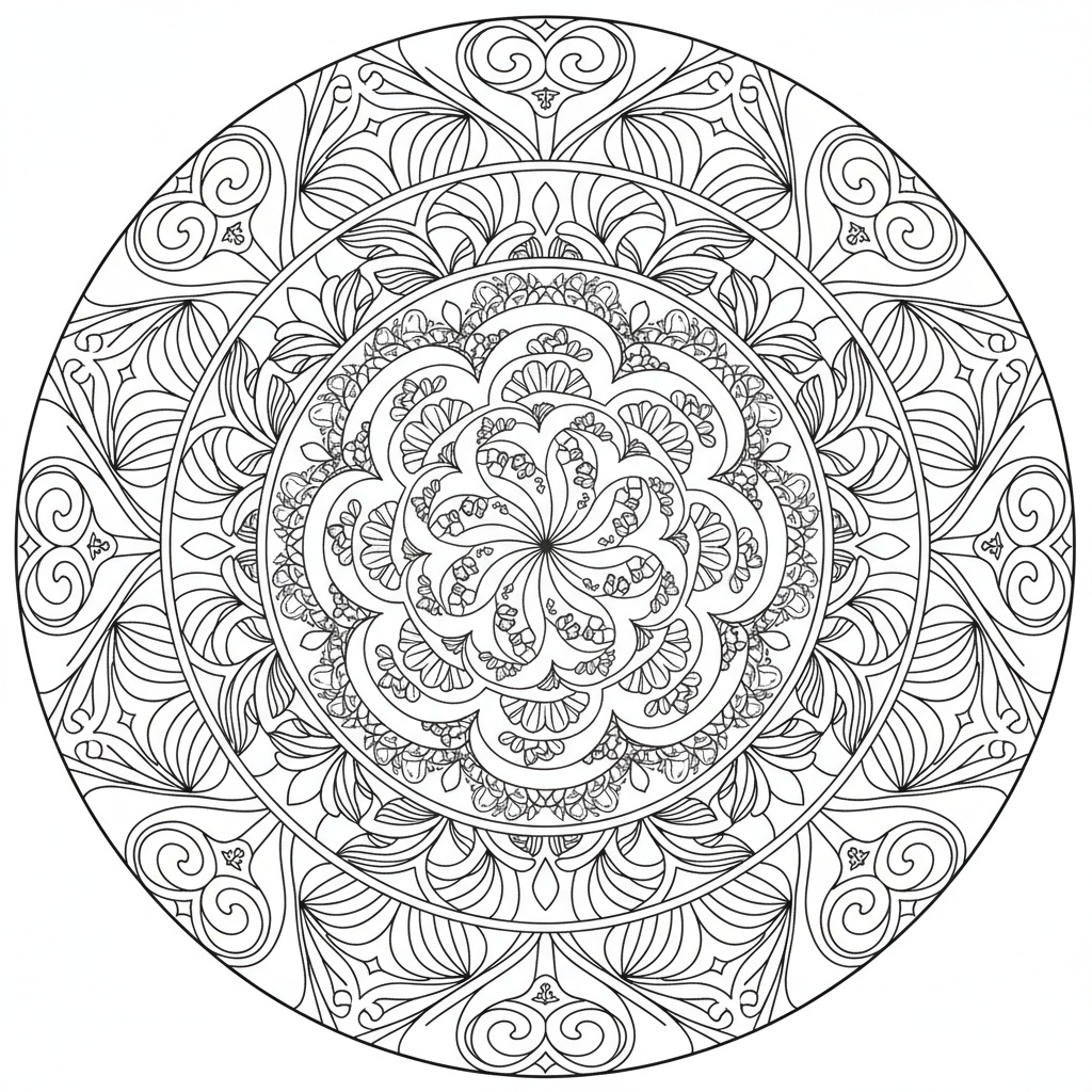 Mandala Spirale di Fibonacci - Medio