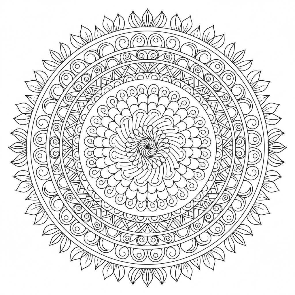 Mandala Astratto Zentangle - Medio