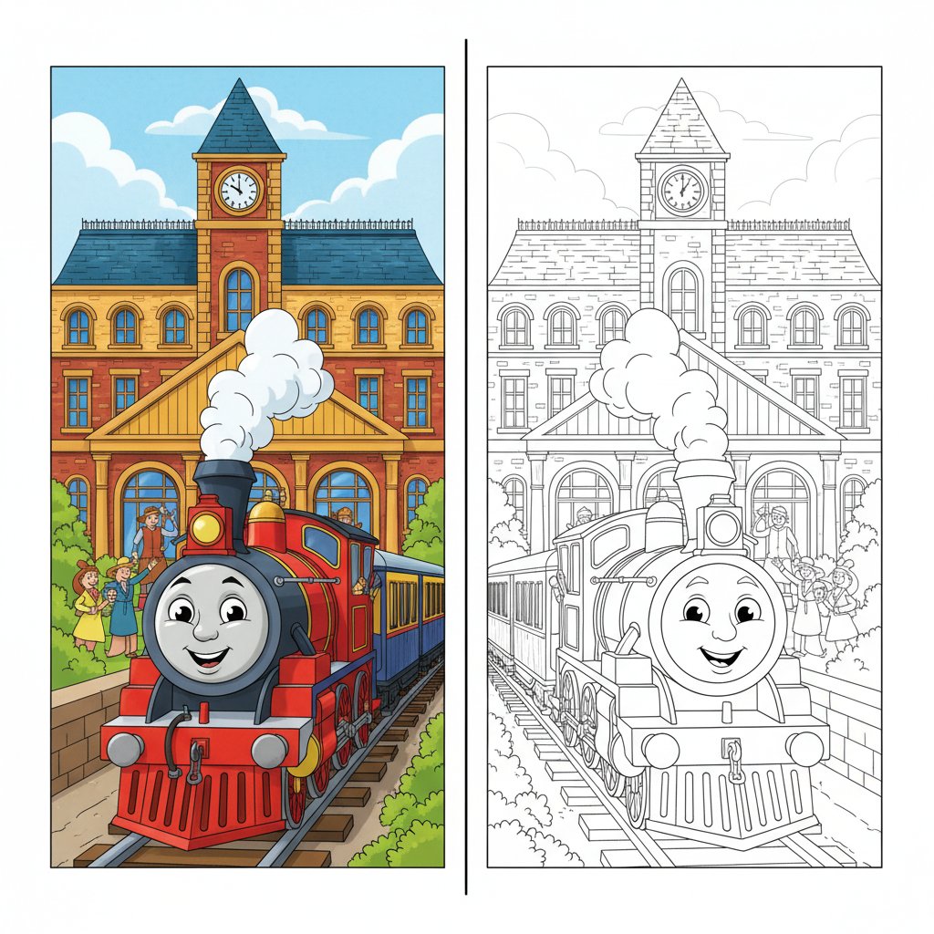 Dulce Tren de Juguete Dibujo Espejo - Difícil